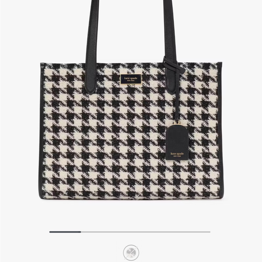 kate spade houndstooth market tote